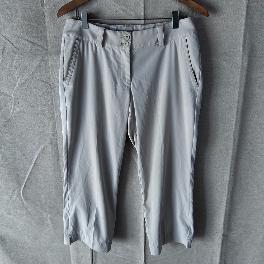 Nike Golf Tour Performance Dri-FIT Cropped Pants Womens 6 Gray‎ Capris 585323